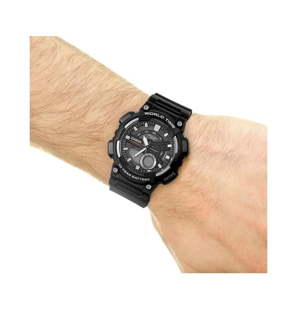 Collezione di orologi da uomo con ora mondiale aeq-110w-1avef