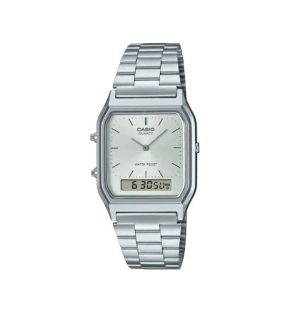Orologio Casio donna in acciaio con quadrante rettangolare