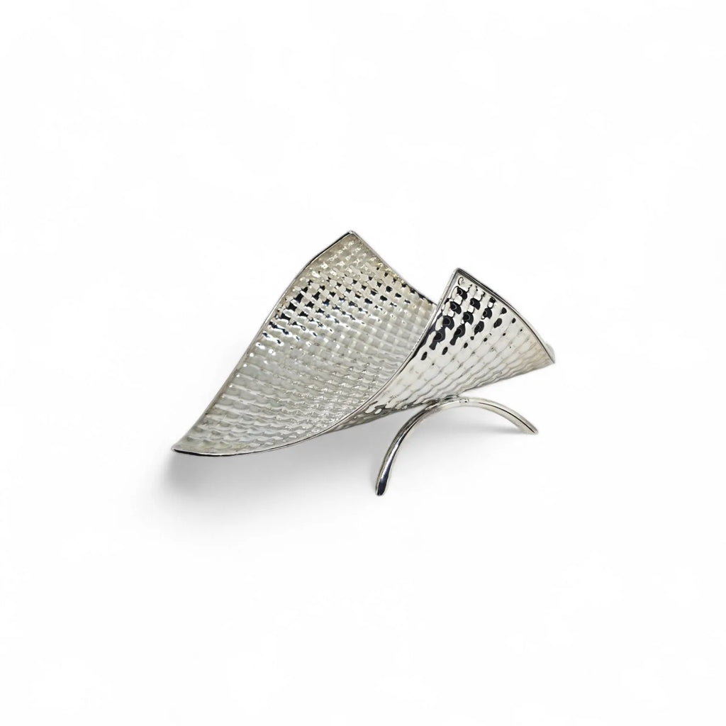 Centrotavola Piccolo in Argento 925 - Elegante Design Martellato