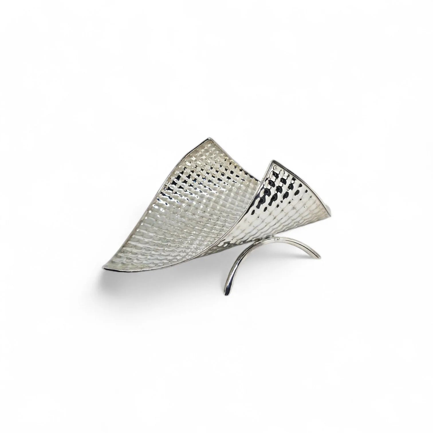 Centrotavola Piccolo in Argento 925 - Elegante Design Martellato