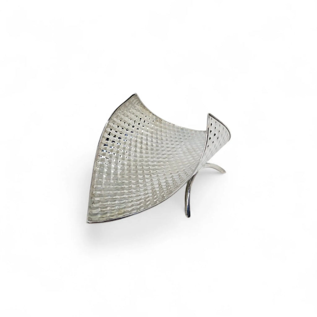 Centrotavola Piccolo in Argento 925 - Elegante Design Martellato