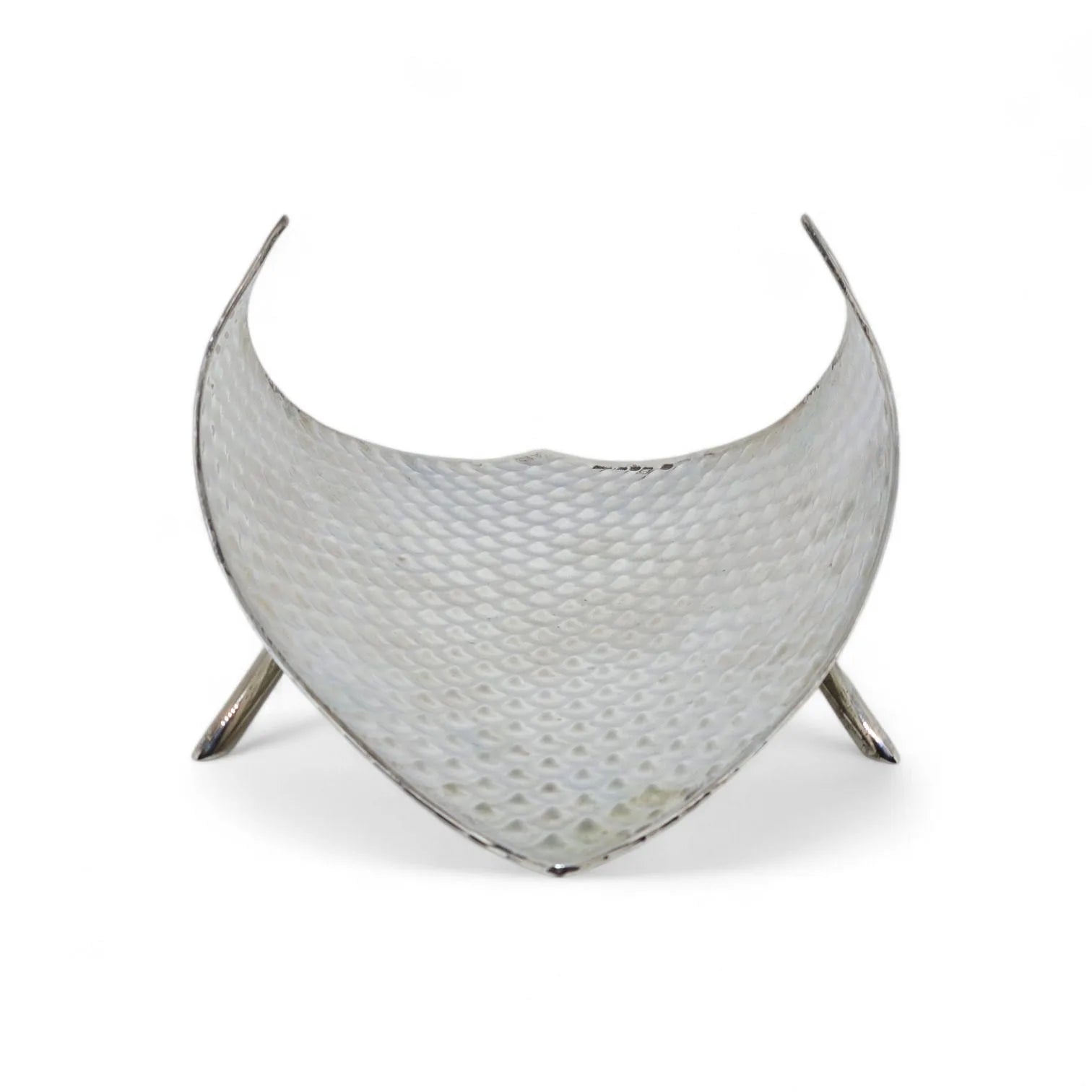 Centrotavola Piccolo in Argento 925 - Elegante Design Martellato