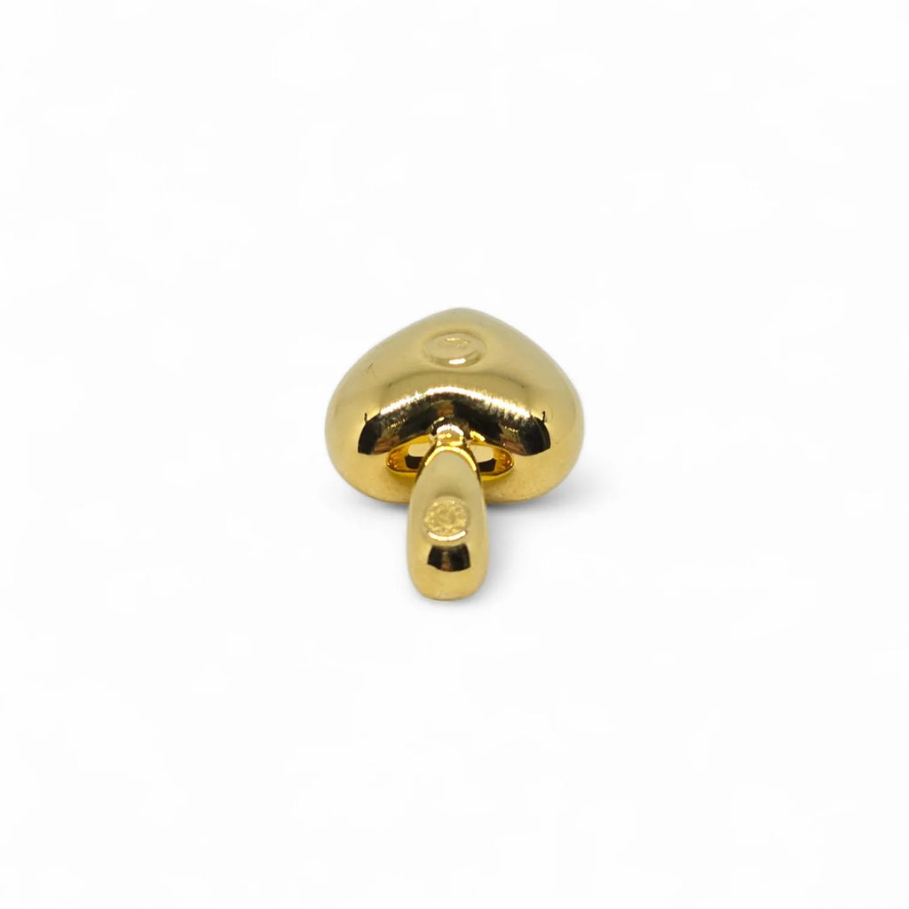 Ciondolo cuore medio in oro giallo 18 kt liscio