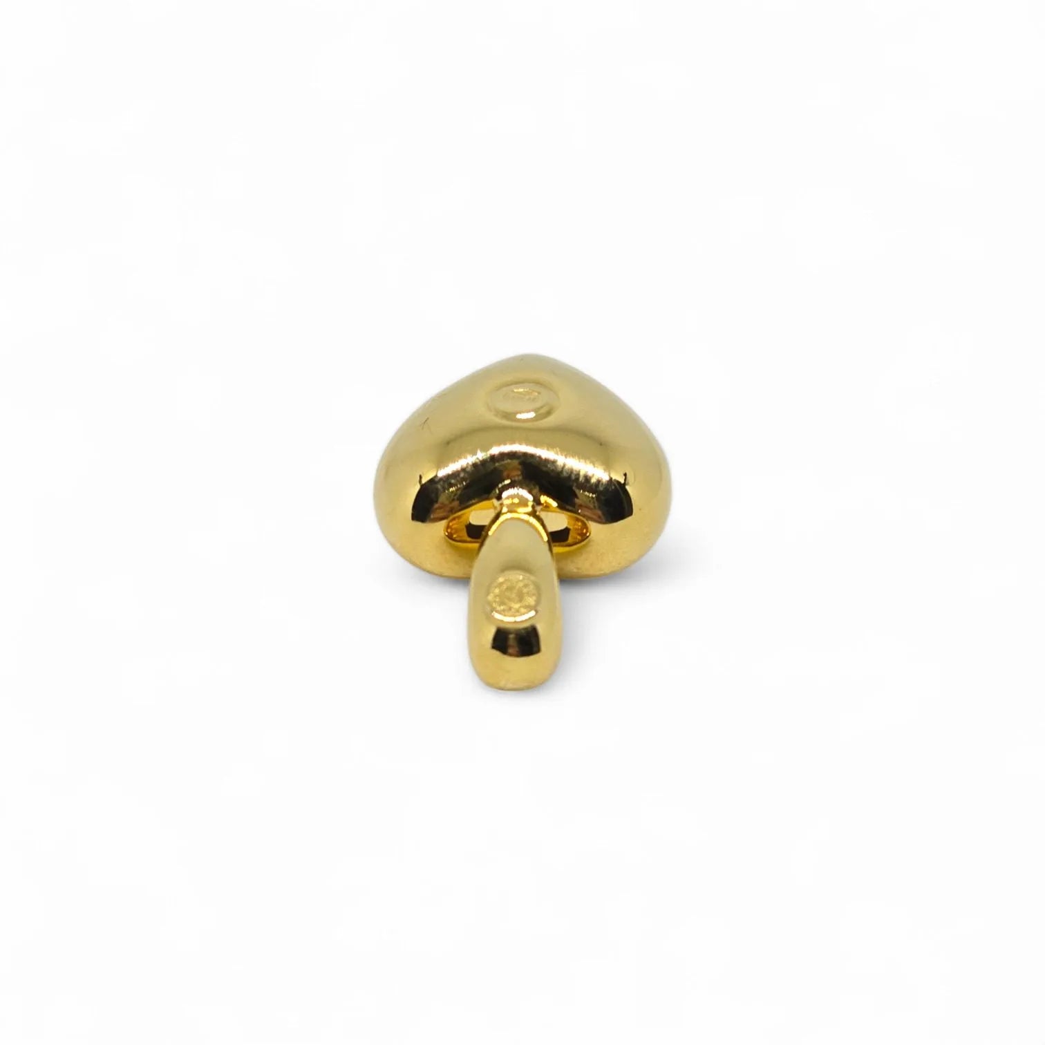Ciondolo cuore medio in oro giallo 18 kt liscio