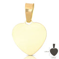 Medaglia cuore in oro giallo 18kt personalizzabile