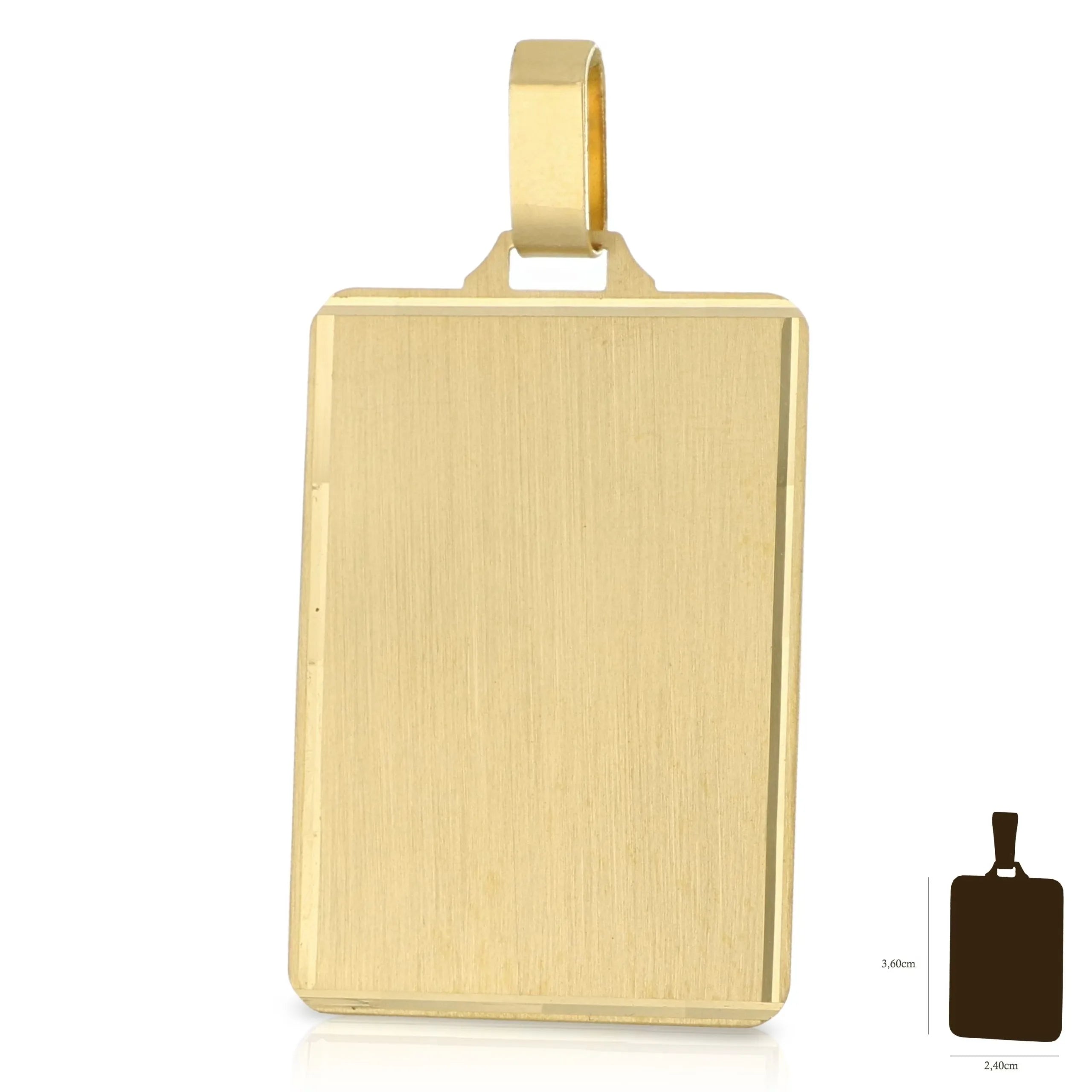 Medaglia personalizzabile in oro giallo 18kt