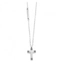Collana 4US Cesare Paciotti pendente croce uomo e zirconi neri 4UCL5579