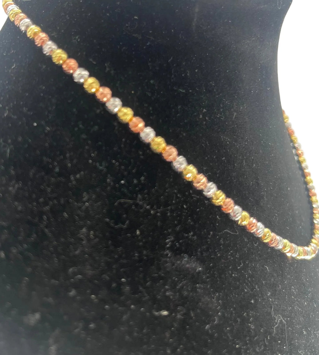 Collana milleluci in argento 925 tricolore