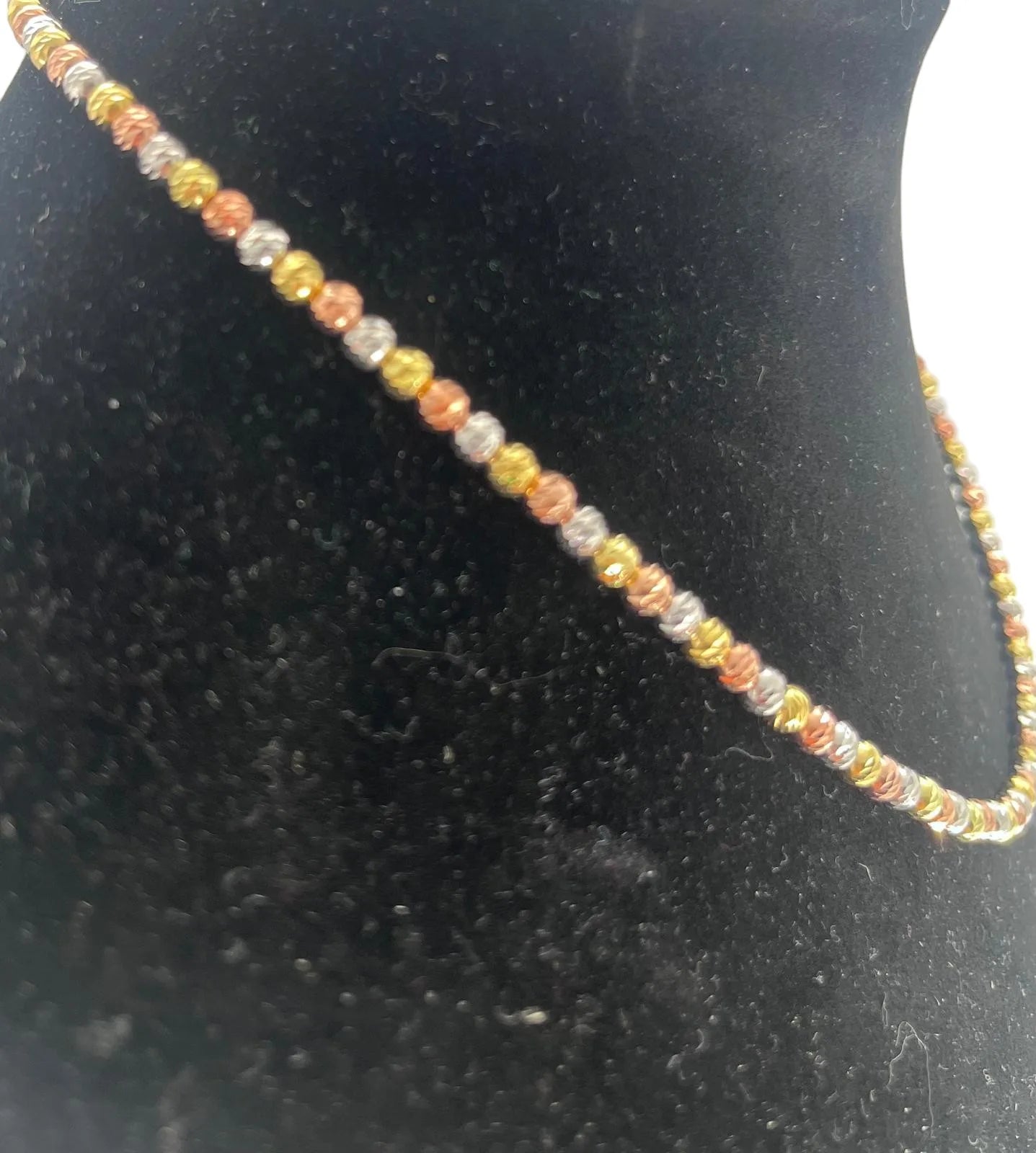 Collana milleluci in argento 925 tricolore