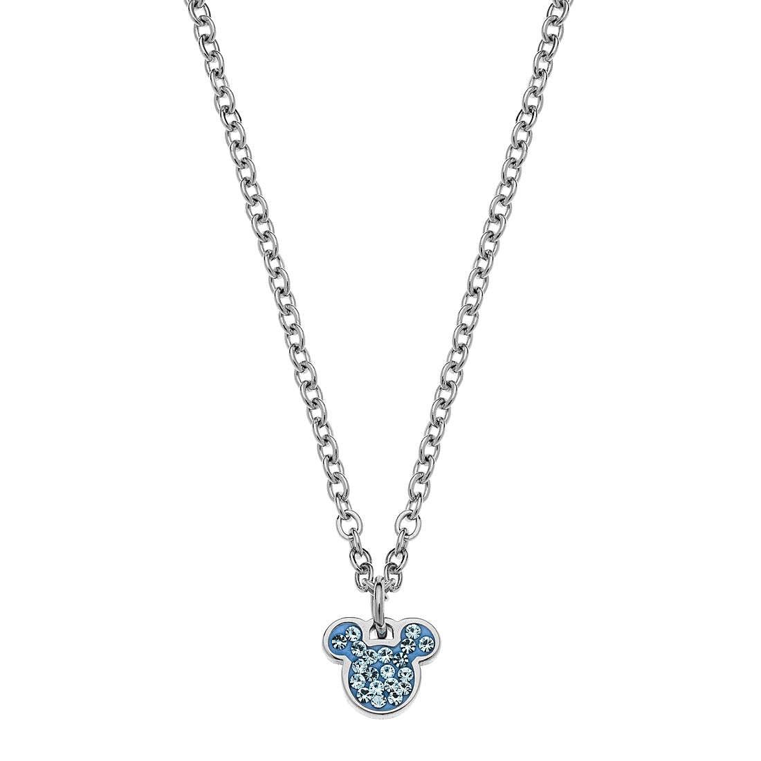 Collana bambina gioielli Disney Mickey and Minnie n600581rql-b.cj in acciaio e zirconi