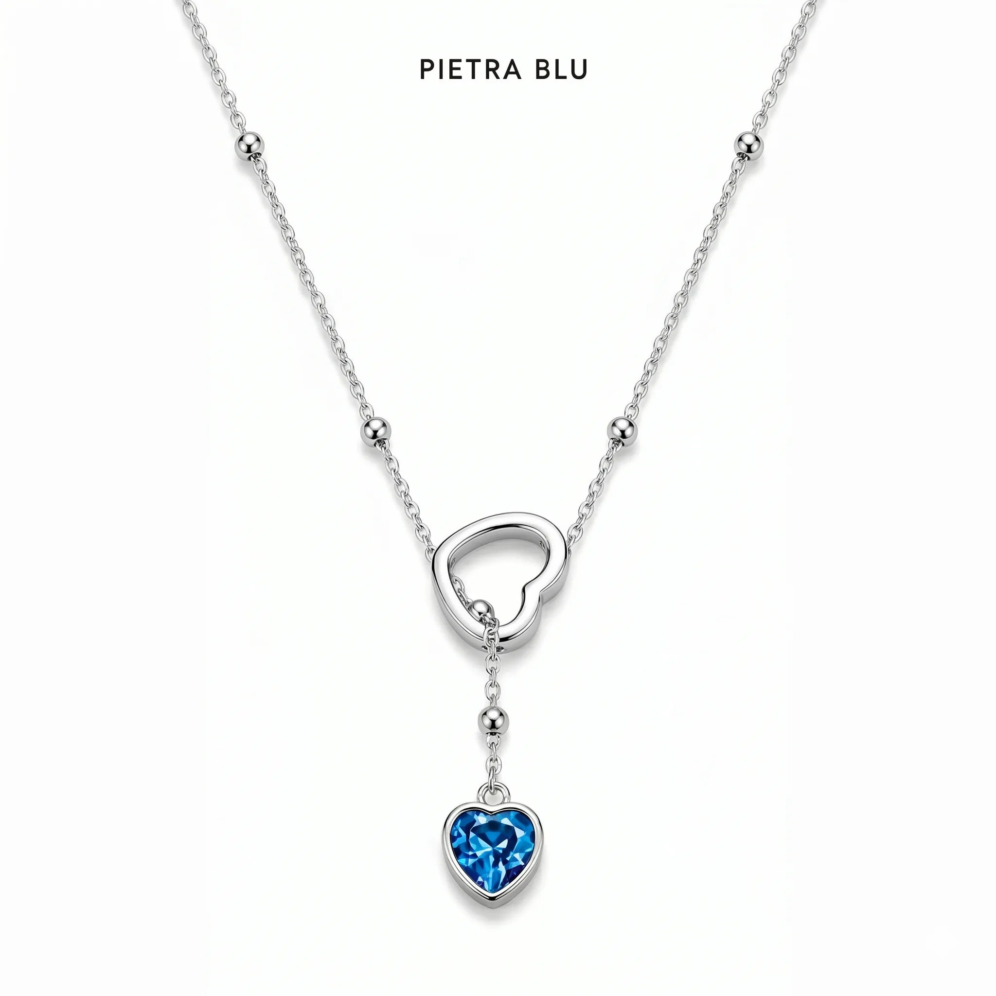 Collana sali e scendi con cuore by OGM Acciaio e Dorato 18KT