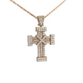 Collana croce uomo in oro rosa 18Kt