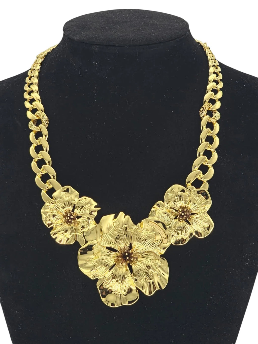 Set fiore piccolo in oro giallo 18 carati