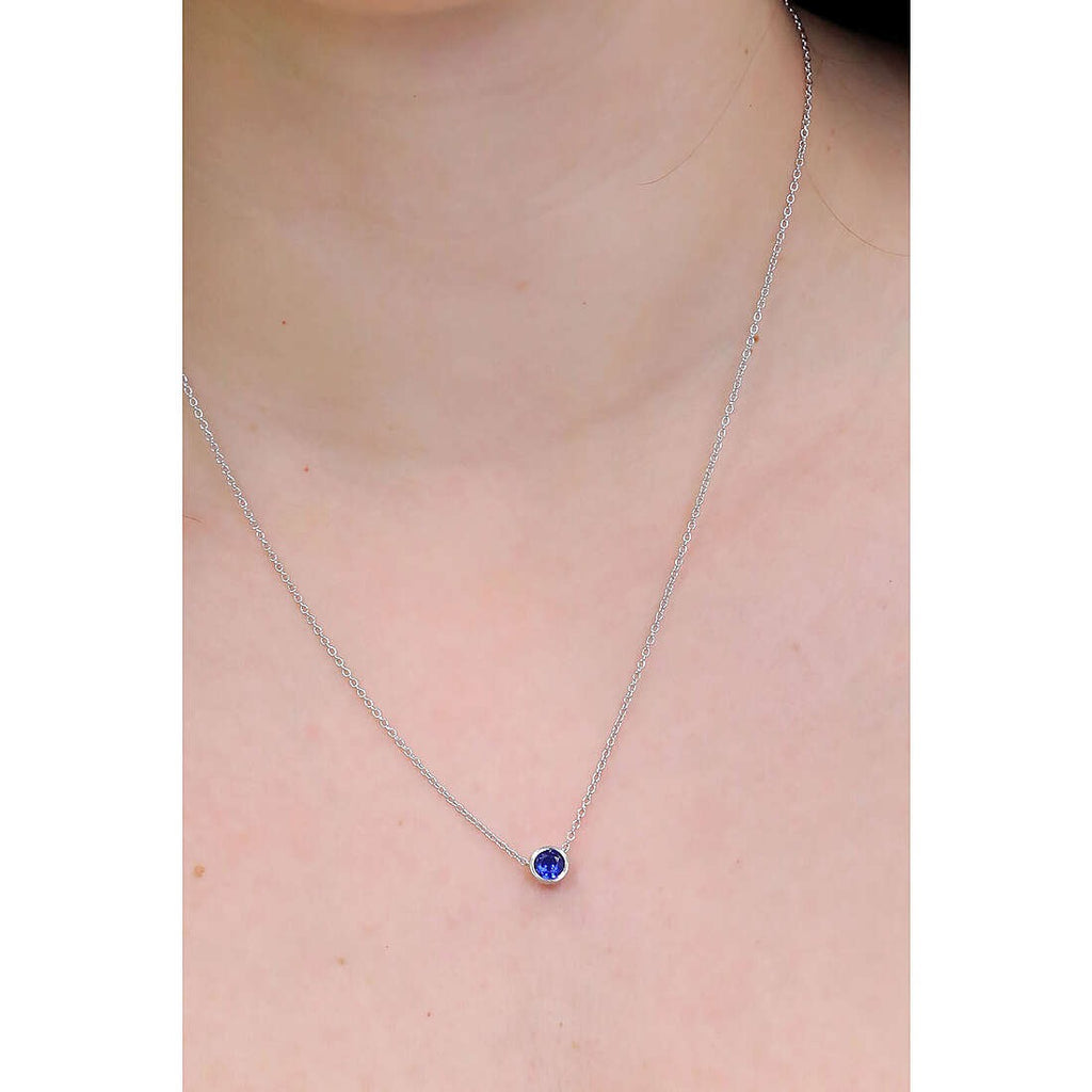 Collana in argento donna gioielli 4US Cesare Paciotti 4ucl5784w punto luce blu