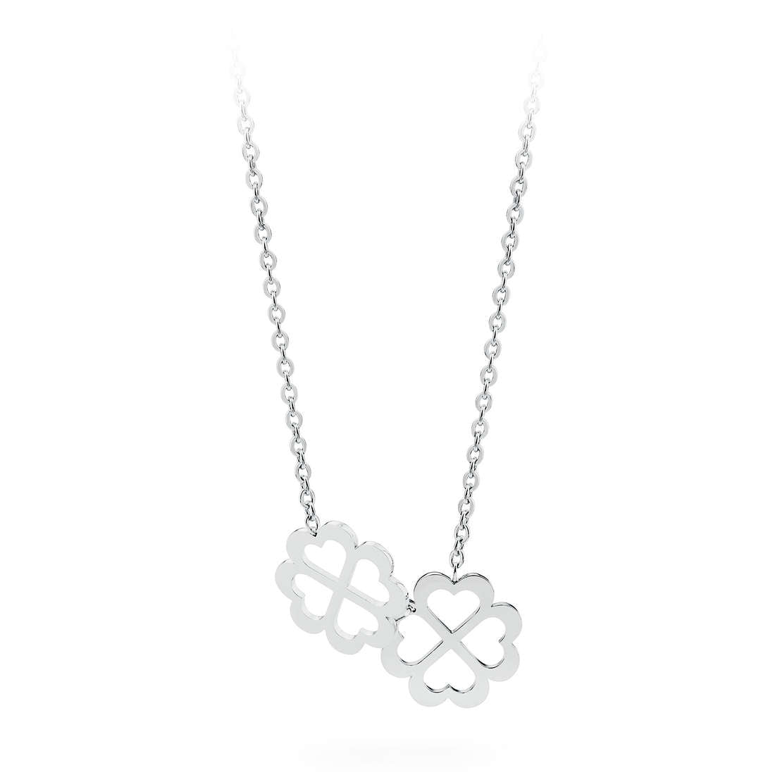 collana donna gioielli Sagapò Butterfly quadrifoglio sbf07