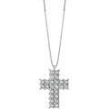 Damenhalskette mit Kreuzanhänger in Weißgold und Diamanten Donnaoro dfpf9620.012