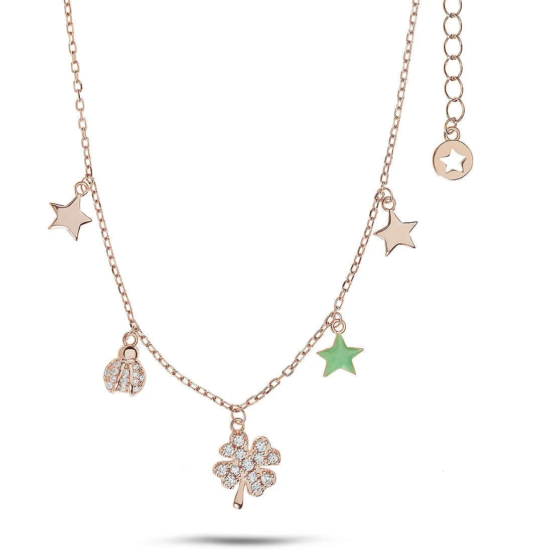 Collana donna con quadrifoglio pendente gioielli Comete Gla 250