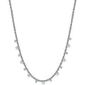 Collana donna gioielli Luca Barra ck1741 in acciaio con pendenti e cristalli