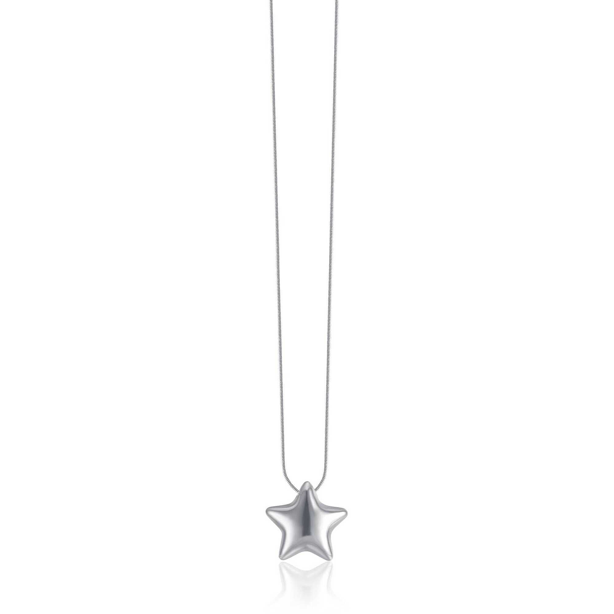 Collana donna gioielli Luca Barra ck1811 con ciondolo stella bombato