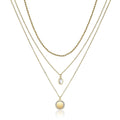 Collana donna punto luce in acciaio gioielli Luca Barra ck1845 a tre fili