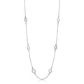 Collana donna gioielli Luca Barra ck1765 in acciaio con rombi e cristalli bianchi