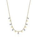 Collana donna in acciaio gioielli Luca Barra ck1790 con cuori dorati pendenti