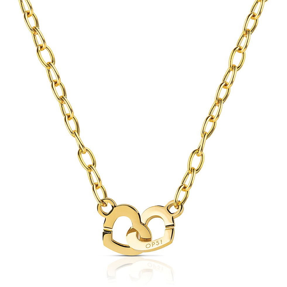 Halskette Damen Schmuck Ops Objects Endless Love opscl-876 mit doppeltem, ineinander verschlungenem Herz
