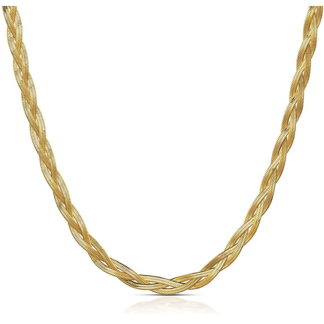 Collana donna gioielli Ops Objects Silky Twist opscl-880 snake dorata