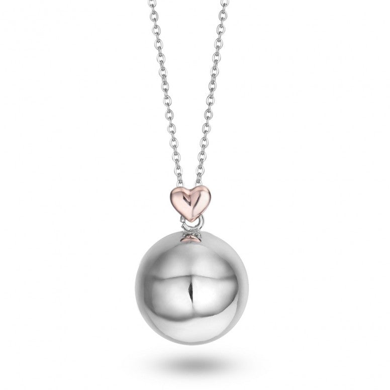 Collana Donna Luca Barra Chiama Angeli CK1219 in acciaio con cuore rosato