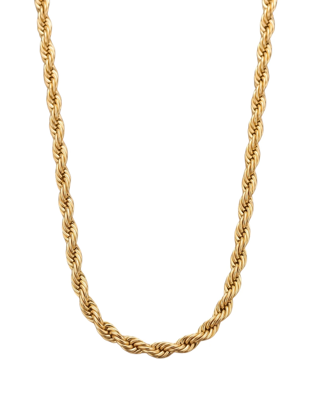 Collana funetta unisex in argento dorato 80 cm