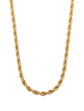 Collana funetta unisex in argento dorato 80 cm
