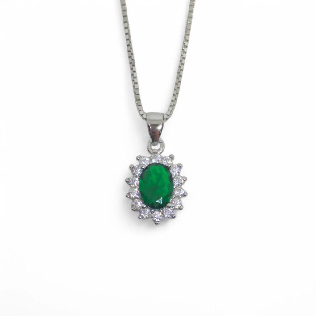 Collana in Argento 925 con Zirconi Colorati Idea Pasqua