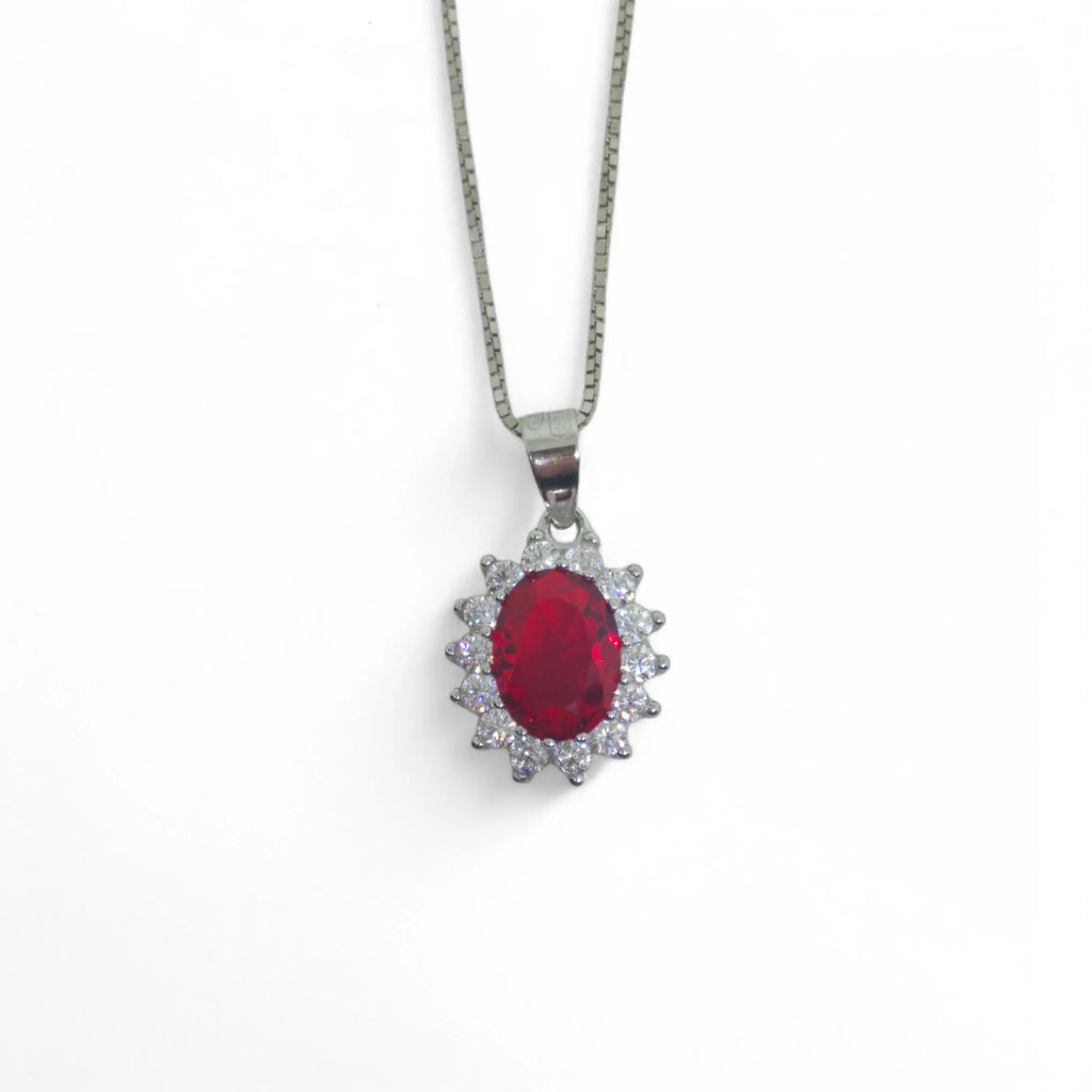 Collana in Argento 925 con Zirconi Colorati Idea Pasqua