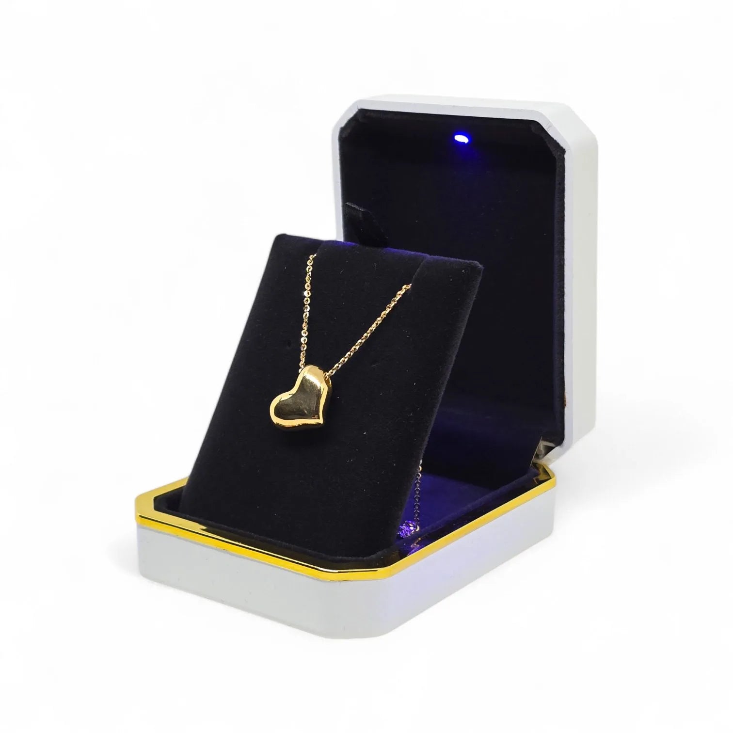 Damenhalskette aus 18 Karat Gelbgold mit Herzanhänger aus Gold