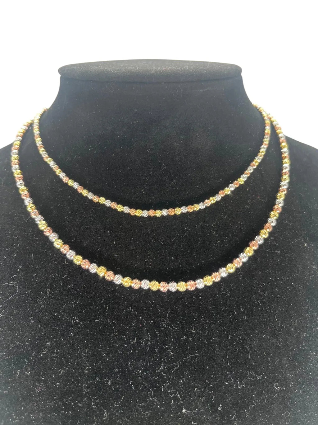 Collana milleluci in argento 925 tricolore