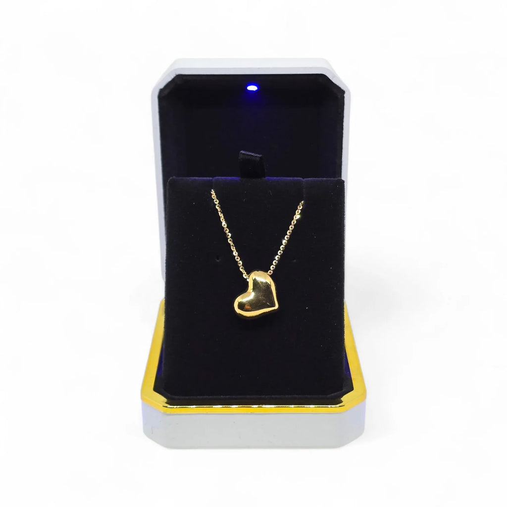 Damenhalskette aus 18 Karat Gelbgold mit Herzanhänger aus Gold