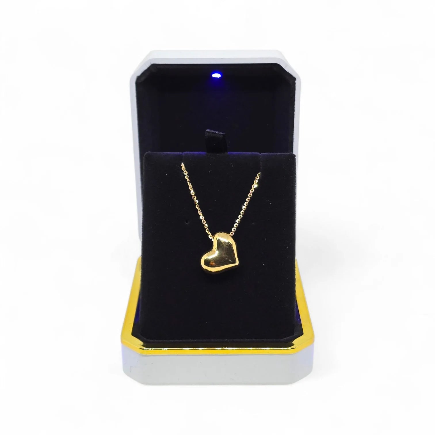 Damenhalskette aus 18 Karat Gelbgold mit Herzanhänger aus Gold