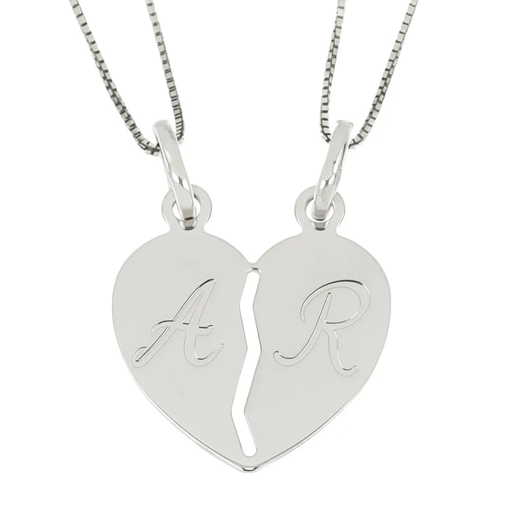 Collana Personalizzata con Cuori Divisi in Argento 925
