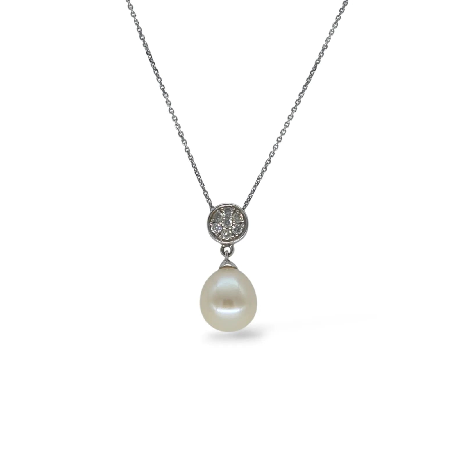 Set gioielli donna in oro bianco perle e diamanti - acquistabile separatamente