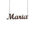 Collana con nome Personalizzabile  in oro bianco 18 carati misura 50 cm e diamante
