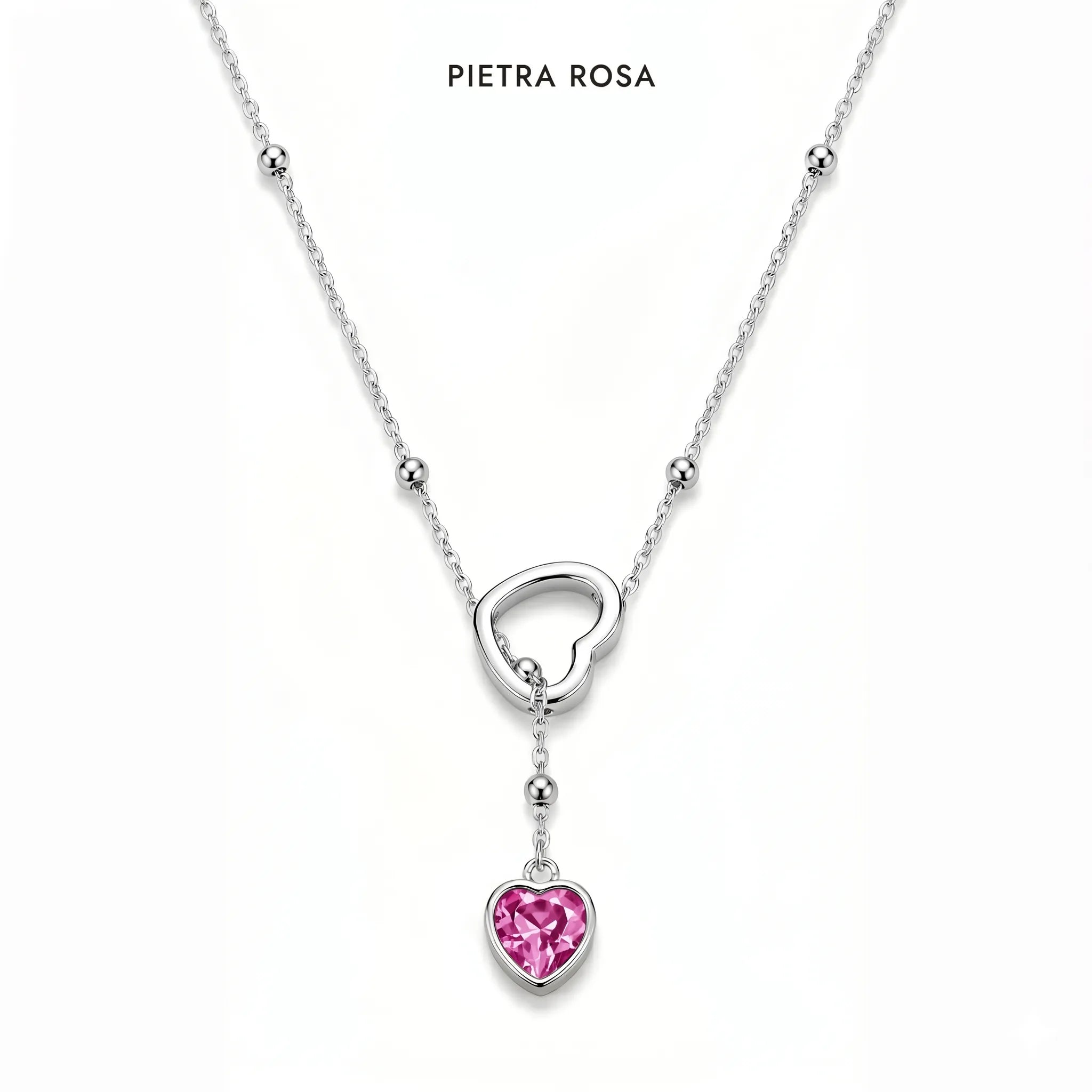 Collana sali e scendi con cuore by OGM Acciaio e Dorato 18KT