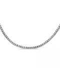 Damen-Tenniskette, geradlinig, aus 18 Karat Weißgold mit Diamanten
