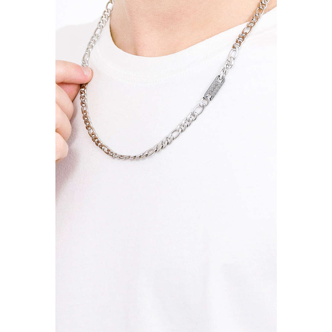 collana uomo gioielli 4US Cesare Paciotti Black Texture 4ucl3260