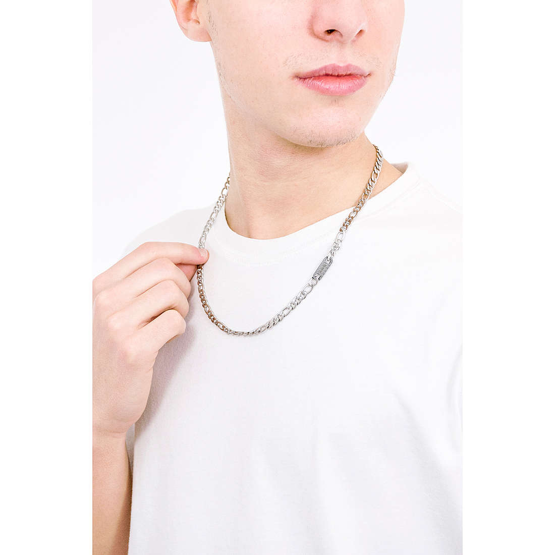 collana uomo gioielli 4US Cesare Paciotti Black Texture 4ucl3260