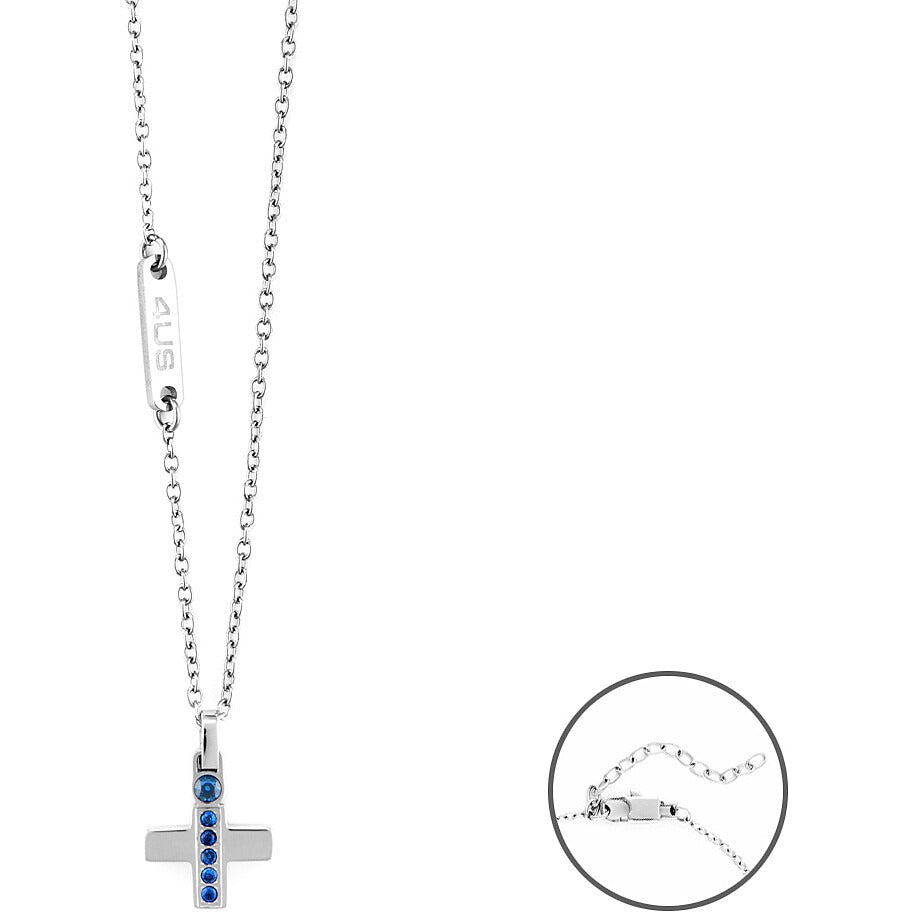 Collana uomo gioielli 4US Cesare Paciotti 4ucl6135 croce blu