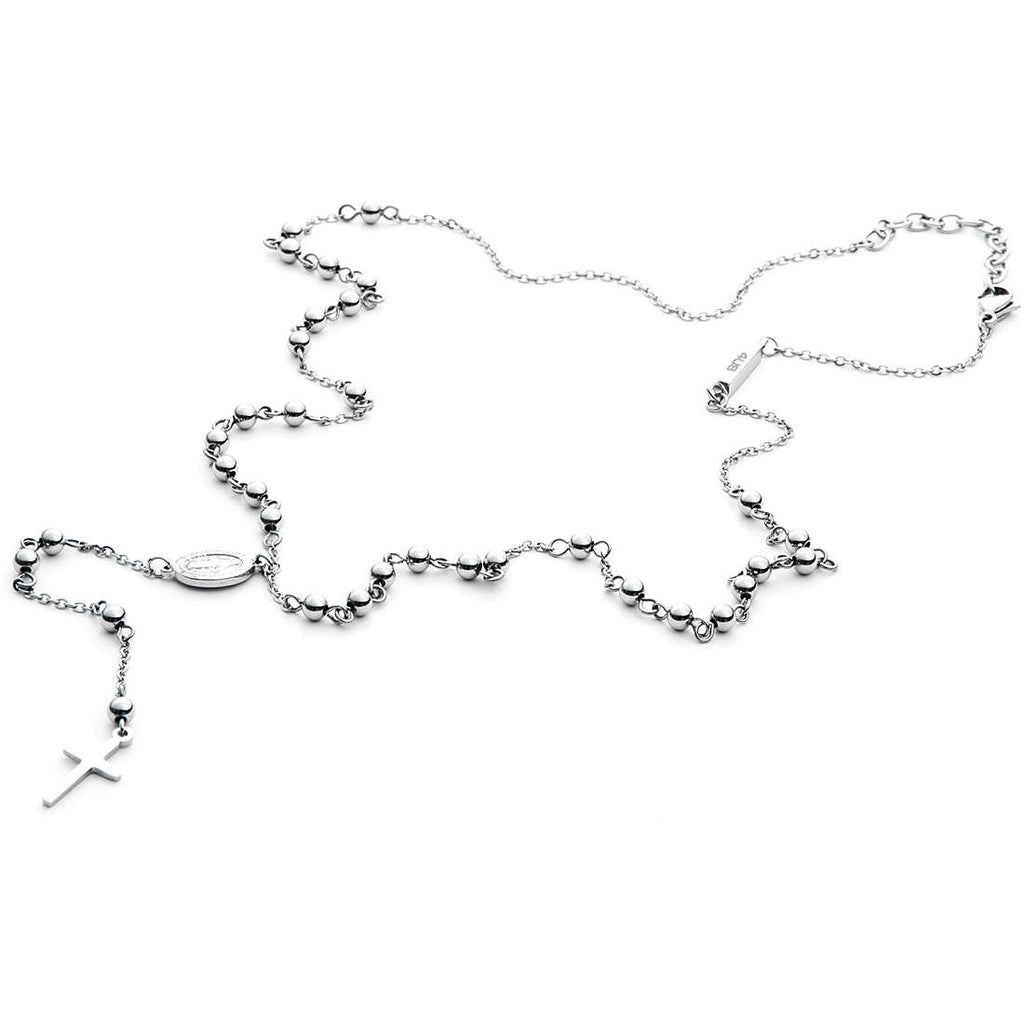 Collana rosario uomo gioielli 4US Cesare Paciotti 4ucl3744 con pendente croce