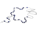 Collana rosario uomo gioielli 4US Cesare Paciotti 4ucl3750 con pietre blu