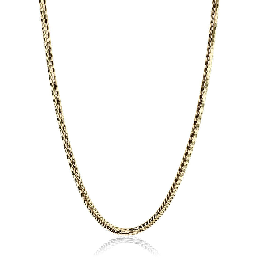 Collana uomo gioielli Luca Barra Spring cl275 in acciaio dorato 45 cm