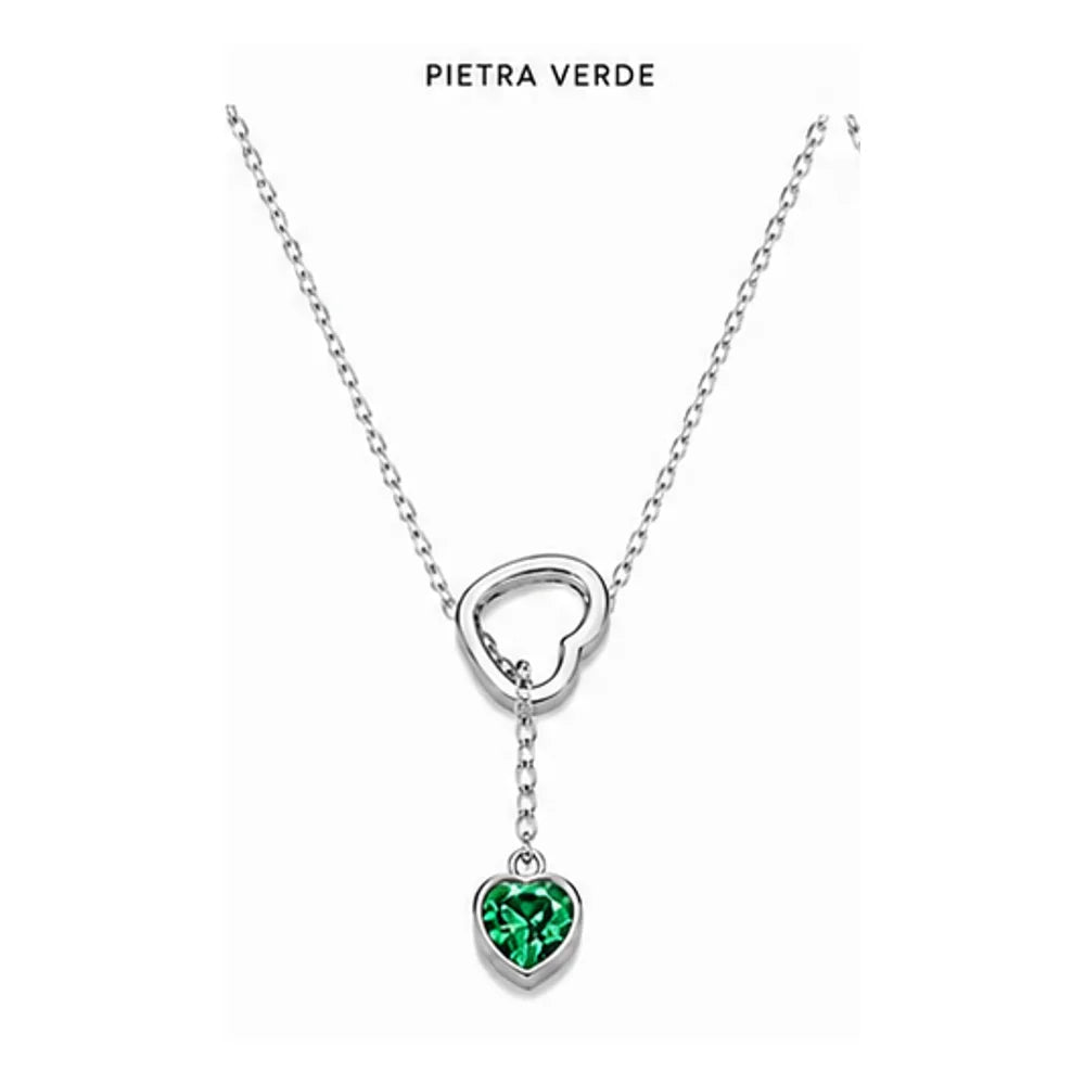 Collana sali e scendi con cuore by OGM Acciaio e Dorato 18KT