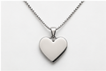 Collana veneziana in acciaio con ciondolo a cuore da incidere